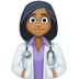 👩🏾‍⚕️ woman health worker: medium-dark skin tone display on Facebook